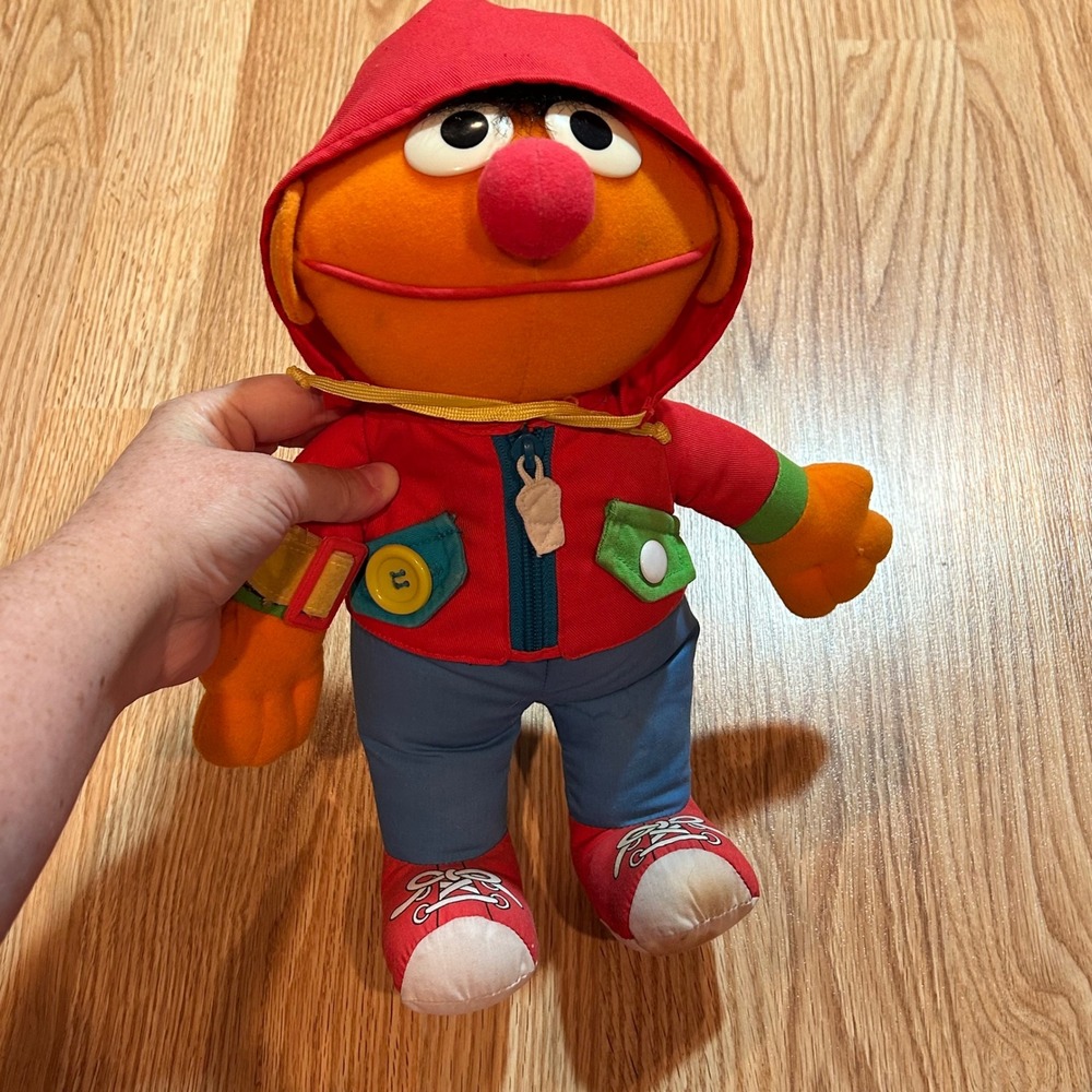 Vintage 1990 Sesame Street‎ Ernie Dress Up Toy Doll Coleco Applause